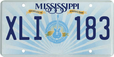 MS license plate XLI183