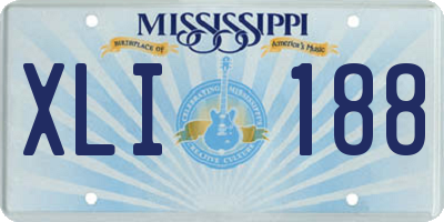 MS license plate XLI188