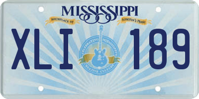 MS license plate XLI189