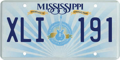 MS license plate XLI191