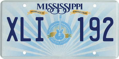 MS license plate XLI192