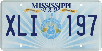 MS license plate XLI197