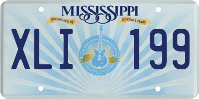 MS license plate XLI199