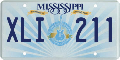 MS license plate XLI211