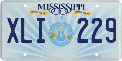 MS license plate XLI229