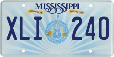 MS license plate XLI240
