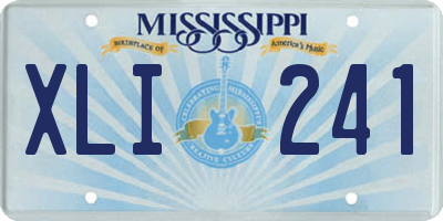 MS license plate XLI241