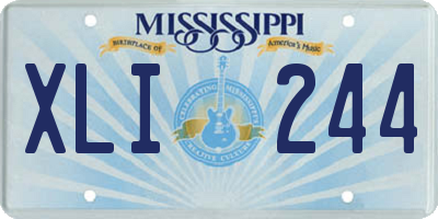 MS license plate XLI244