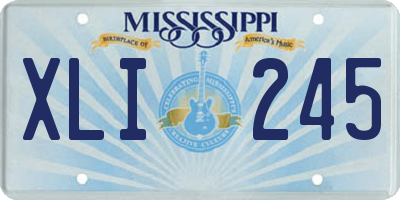 MS license plate XLI245