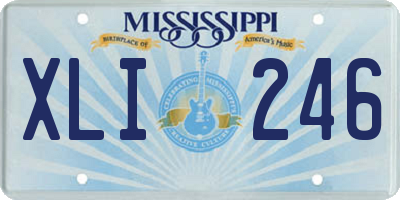 MS license plate XLI246