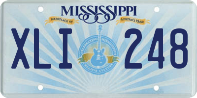 MS license plate XLI248