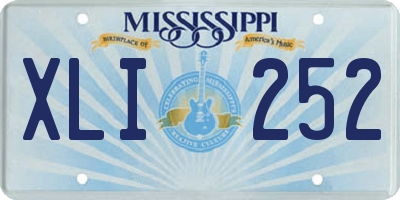 MS license plate XLI252