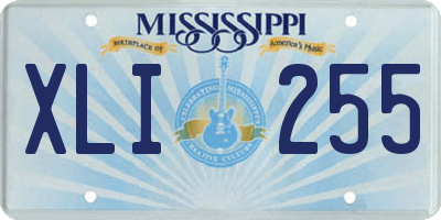 MS license plate XLI255