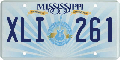 MS license plate XLI261