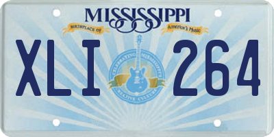 MS license plate XLI264