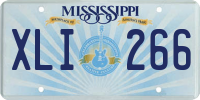 MS license plate XLI266
