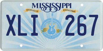 MS license plate XLI267