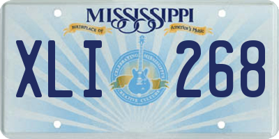 MS license plate XLI268
