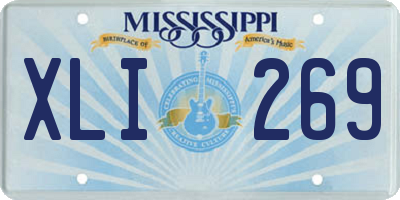 MS license plate XLI269