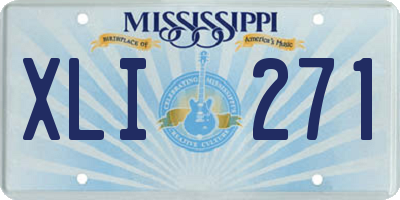 MS license plate XLI271