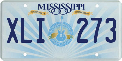 MS license plate XLI273