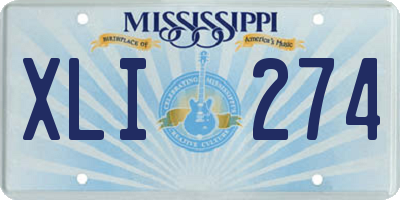 MS license plate XLI274