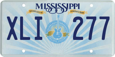 MS license plate XLI277