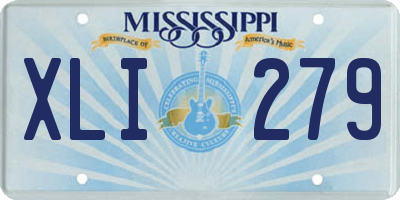 MS license plate XLI279