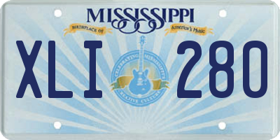 MS license plate XLI280
