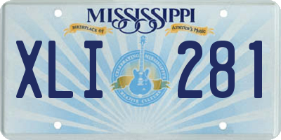 MS license plate XLI281