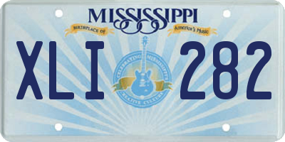 MS license plate XLI282