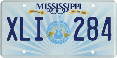 MS license plate XLI284