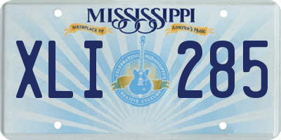 MS license plate XLI285