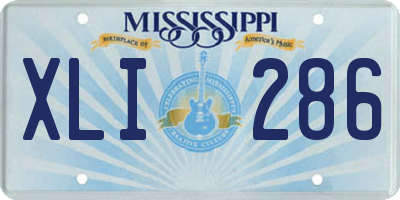 MS license plate XLI286