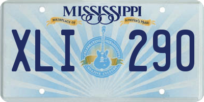MS license plate XLI290