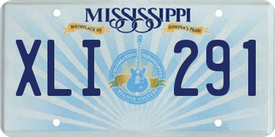 MS license plate XLI291