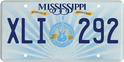 MS license plate XLI292