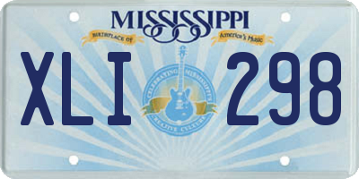 MS license plate XLI298