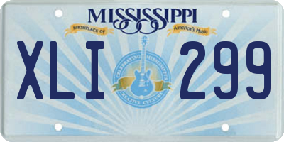 MS license plate XLI299
