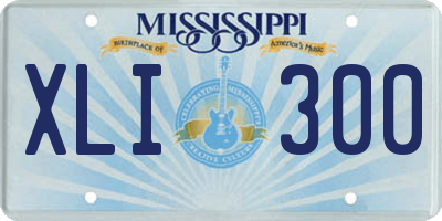 MS license plate XLI300