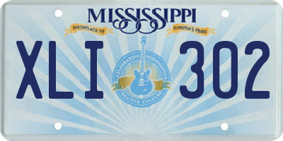 MS license plate XLI302
