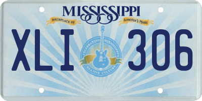 MS license plate XLI306