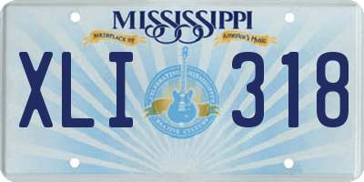 MS license plate XLI318