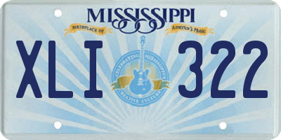 MS license plate XLI322