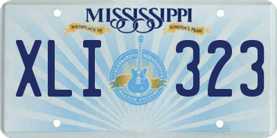 MS license plate XLI323