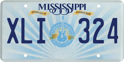 MS license plate XLI324