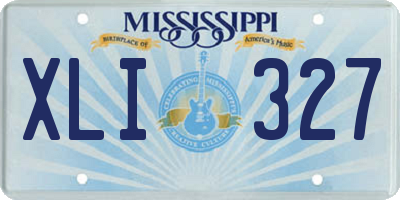MS license plate XLI327