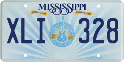 MS license plate XLI328