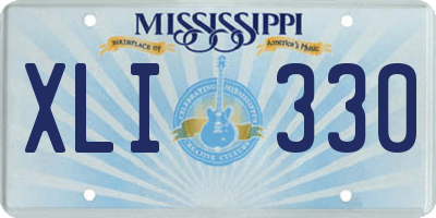 MS license plate XLI330