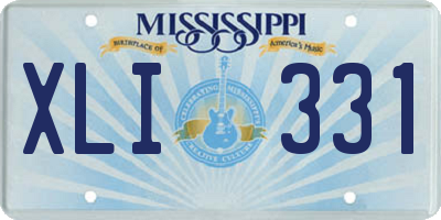 MS license plate XLI331